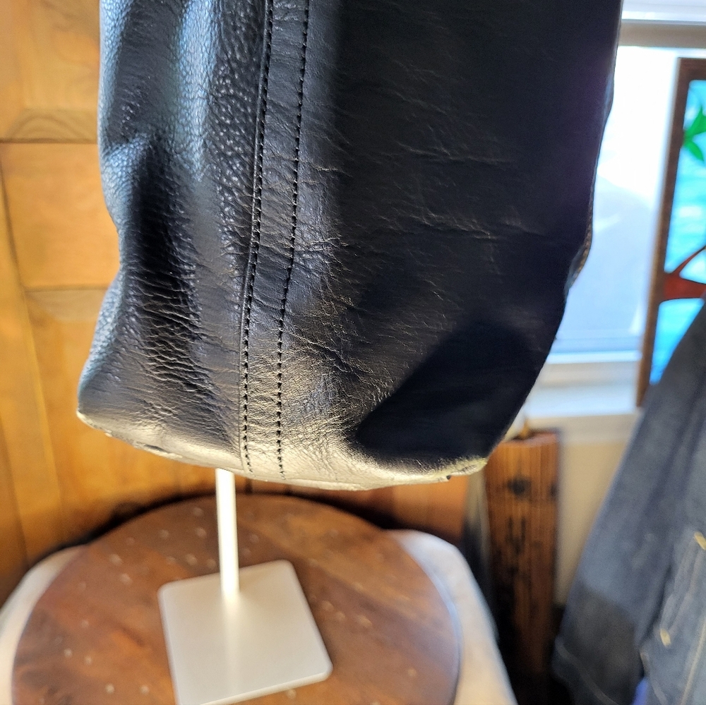 Coach Black Hudson Leather Tote Bag - Picture 14 of 17
